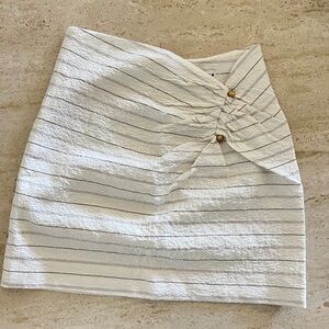 NWT Zara striped brown / white skirt size small